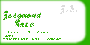 zsigmond mate business card
