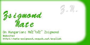 zsigmond mate business card